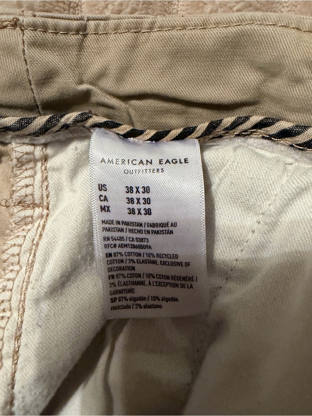 American Eagle Outfitters Men's Tan Chino Pants - Picture 3 of 3